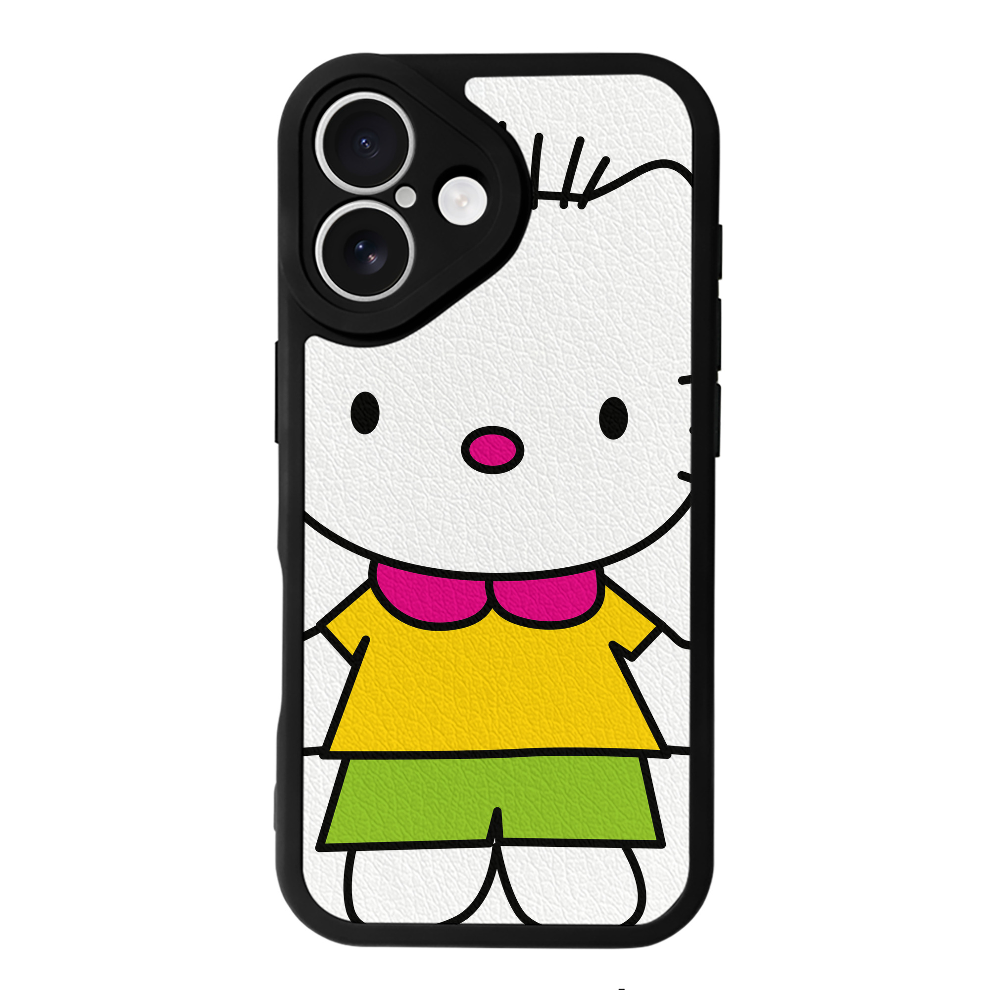 （画像用） Hello Kitty ハローキティ 【iPhone 16シリーズ対応】シリコンスマホケース（レザー調） 材質：シリコン